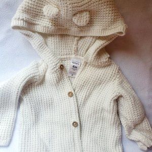 Carters 6 month sweater bear ears